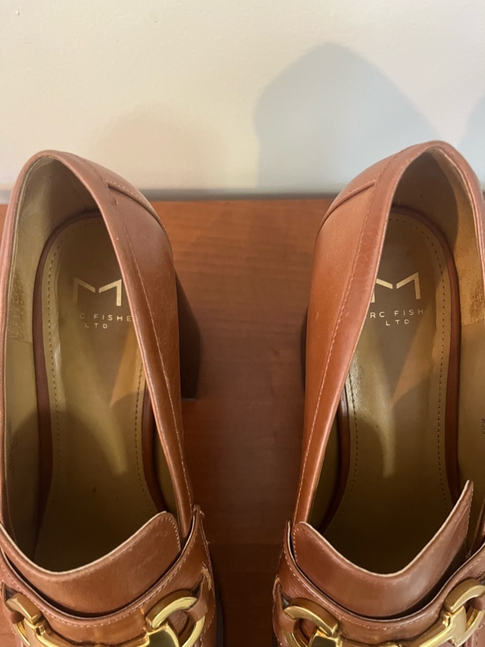 MARC FISHER “Machi” Platform Heeled leather Loafers size 7.5M - Picture 5 of 8